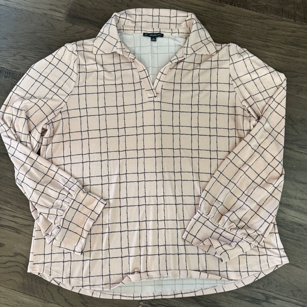 ADRIANNA PAPELL | Bubble Sleeve Blouse SZ XL